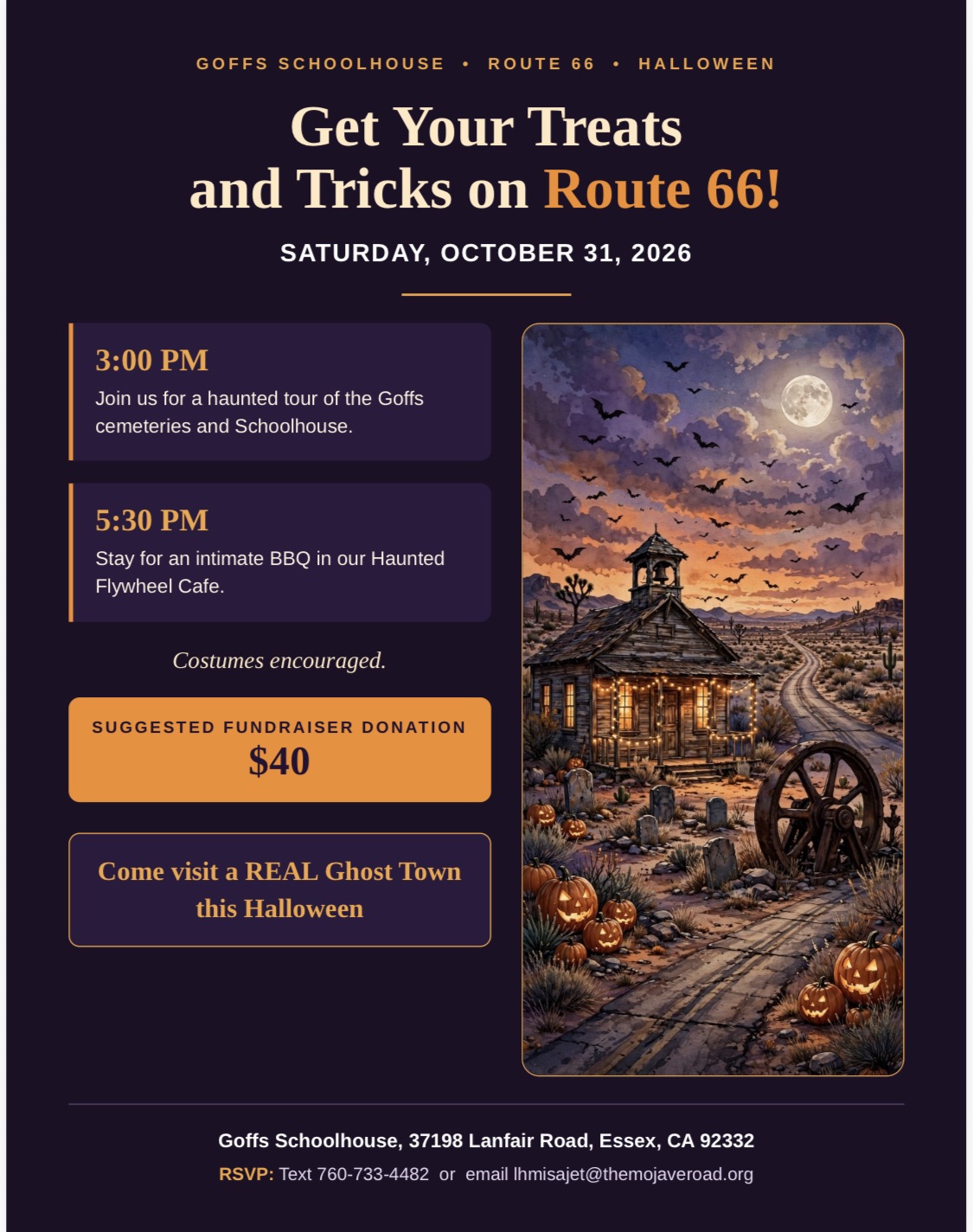 Get Your Treats & Tricks on Route 66 at Goffs' Haunted Halloween 2026